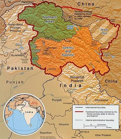 Kashmir on Map