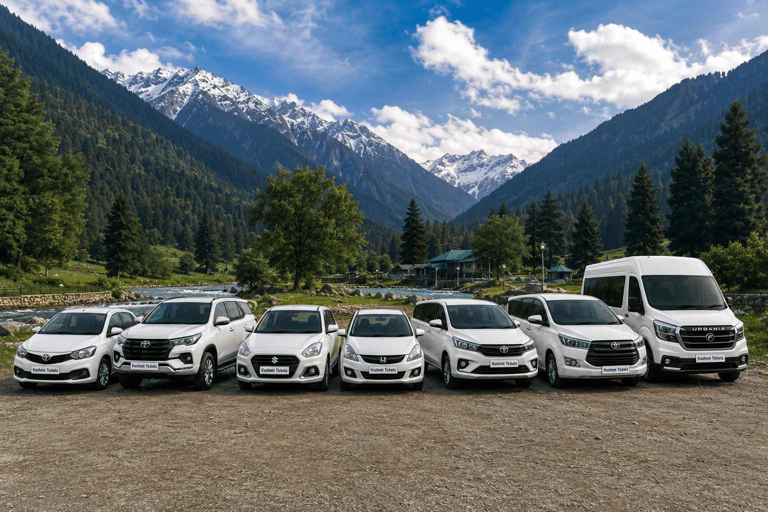 Kashmir cab service for airport and hill transfers