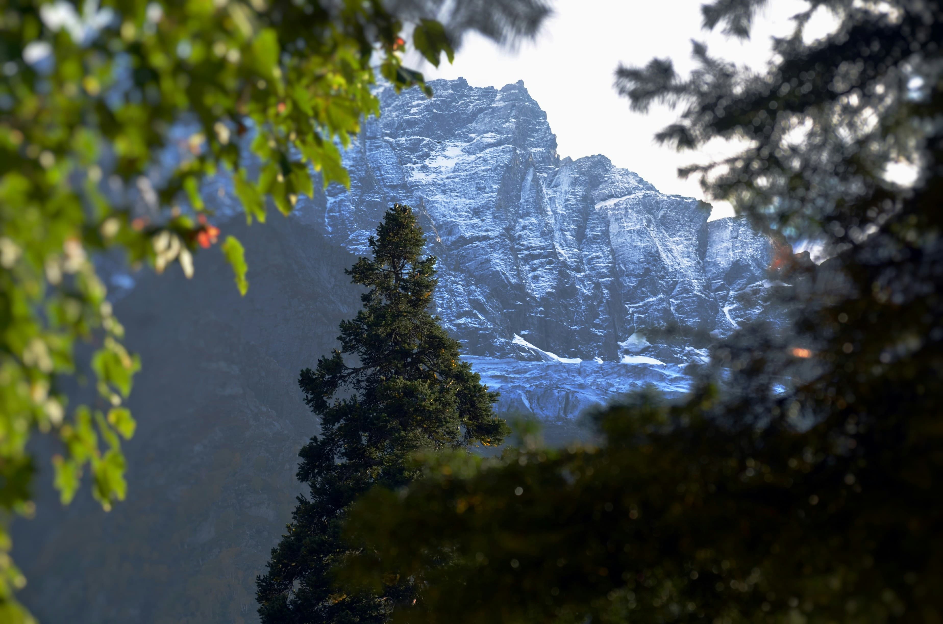 Snow-capped mountains and valleys of Kashmir