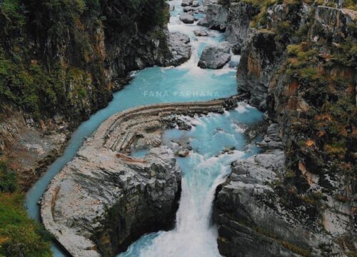 Aharbal Waterfall in Kashmir