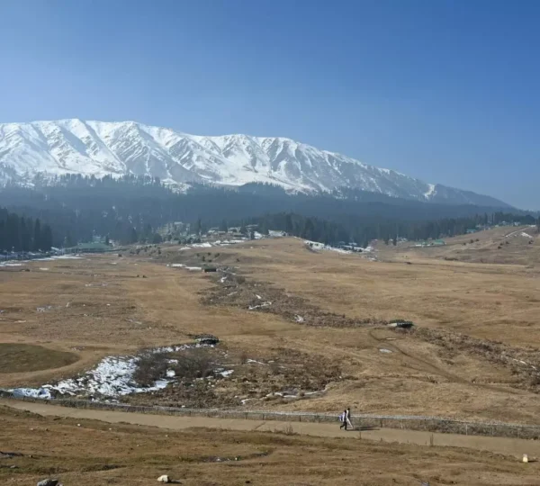 Gulmarg Kashmir unusual dry winter season with bare slopes and no snow affecting ski tourism and local businesses