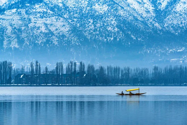 Shopping at floating market Dal Lake